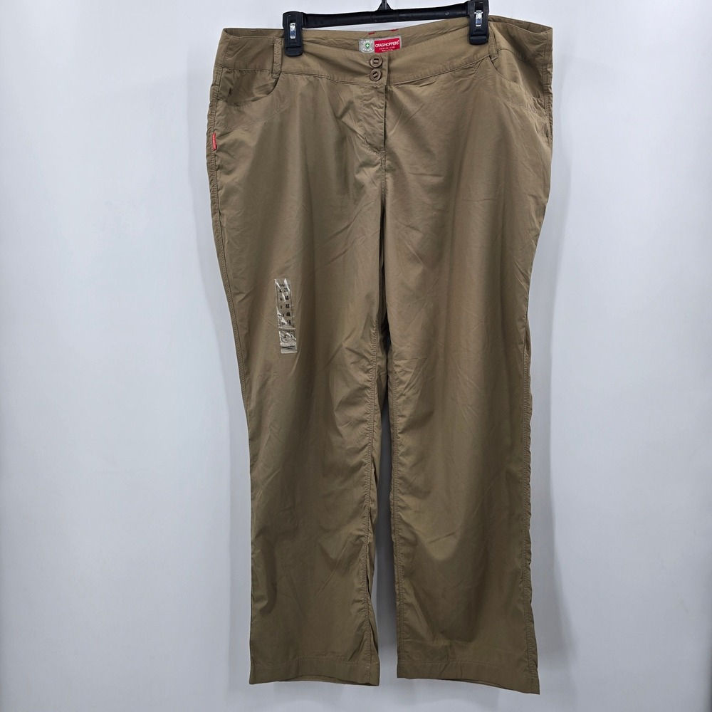 NEW Craghoppers National Geographic Pants Womens 16 Insect Shield Hiking Khaki